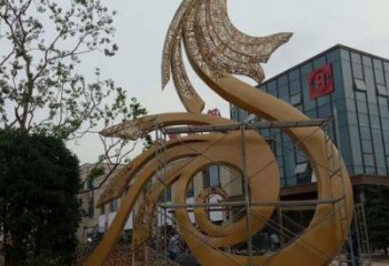 龍吐珠雕塑廠家，現(xiàn)代工藝設計 不銹鋼龍吐珠雕塑園景