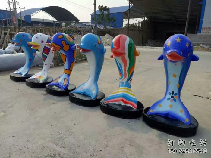 卡通海豚雕塑廠(chǎng)家 卡通圖案 供應(yīng)卡通海豚雕塑