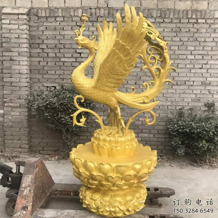 金色孔雀雕塑廠家 臺式擺放 大型孔雀雕塑生產(chǎn)制作