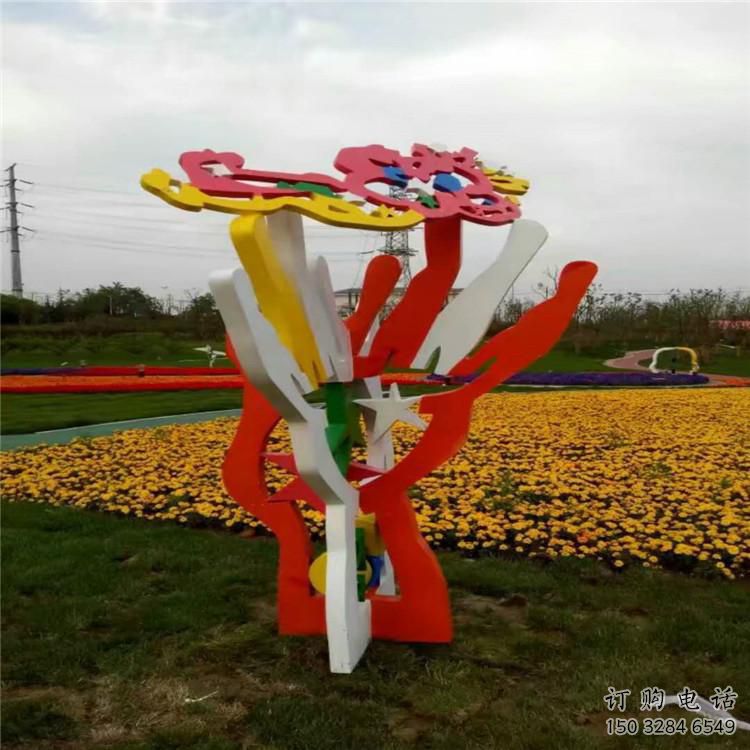 鏤空花樹雕塑廠家 抽象園林不銹鋼雕塑 鏤空花樹雕塑廠家 抽象園林不銹鋼雕塑