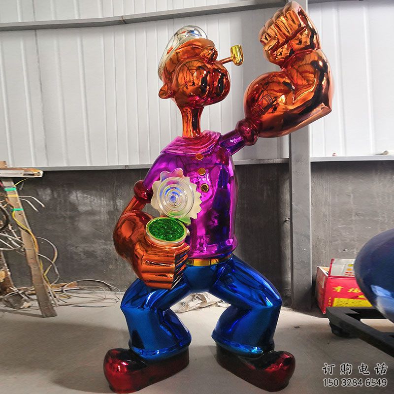 卡通人電鍍雕塑 電鍍不銹鋼卡通人雕塑 卡通人電鍍雕塑 電鍍不銹鋼卡通人雕塑