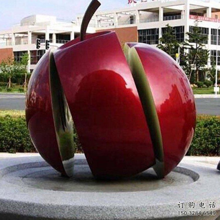 烤漆蘋果雕塑 不銹鋼烤漆水果雕塑 烤漆蘋果雕塑 不銹鋼烤漆水果雕塑