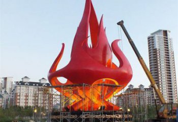 火苗雕塑 城市不銹鋼標(biāo)識雕塑擺件