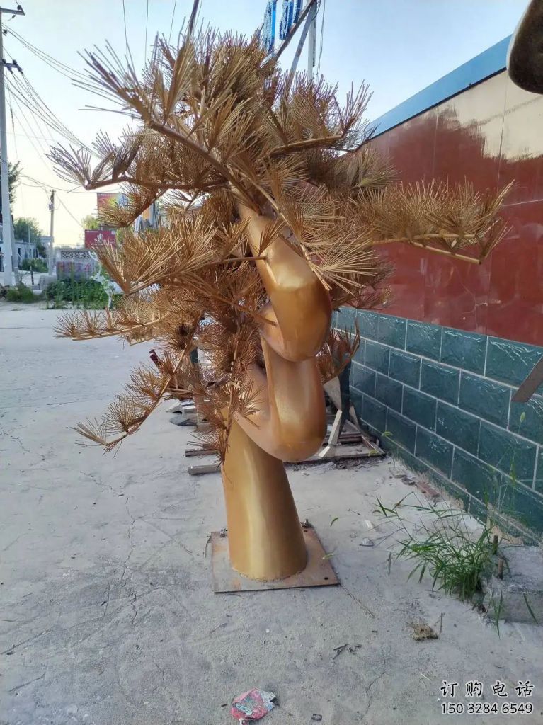 松樹雕塑廠家 不銹鋼松樹雕塑 烤漆植物雕塑 松樹雕塑廠家 不銹鋼松樹雕塑 烤漆植物雕塑
