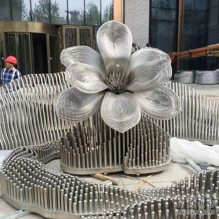 鏤空花朵雕塑 鋼絲編織方式 不銹鋼鏤空花朵雕塑 鏤空花朵雕塑 鋼絲編織方式 不銹鋼鏤空花朵雕塑