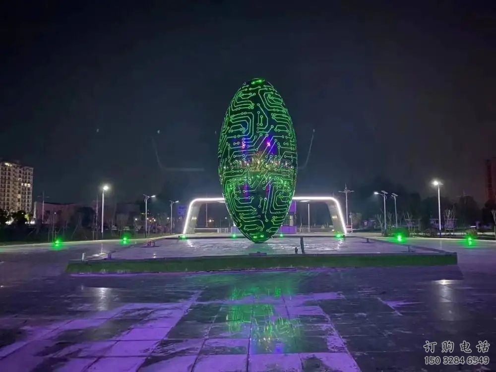 鏤空發(fā)光球雕塑廠家 變光原理設計 不銹鋼發(fā)光球雕塑