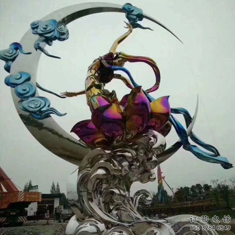 嫦娥奔月雕塑 噴漆人物雕塑 戶外步行街嫦娥奔月雕塑 嫦娥奔月雕塑 噴漆人物雕塑 戶外步行街嫦娥奔月雕塑