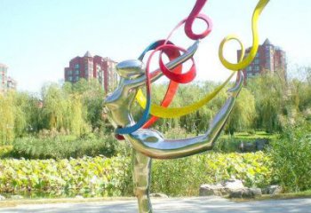 舞者雕塑 鏡面體育雕塑 不銹鋼舞者運(yùn)動(dòng)雕塑
