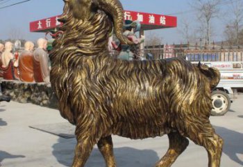 公園山羊雕塑廠家 中式彩繪小品 風景區(qū)仿古山羊雕塑