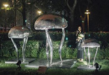 園林水母雕塑廠家 大型公園擺件 街道創(chuàng)意水母雕塑