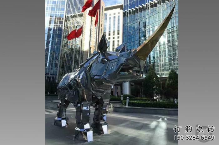 抽象犀牛雕塑廠家 創(chuàng)意室內(nèi)擺件 玄關(guān)現(xiàn)代犀牛雕塑