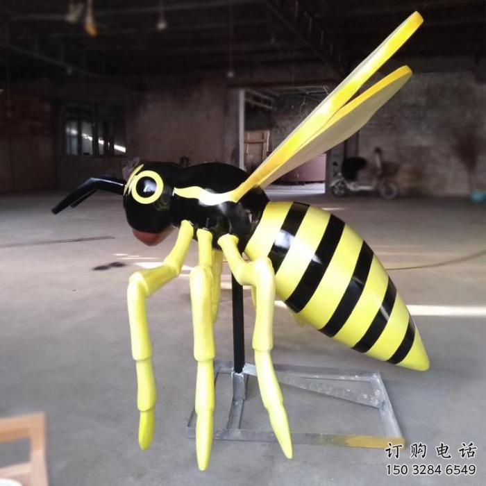 公園蜜蜂雕塑廠家 中式烤漆小品 風(fēng)景區(qū)仿真蜜蜂雕塑