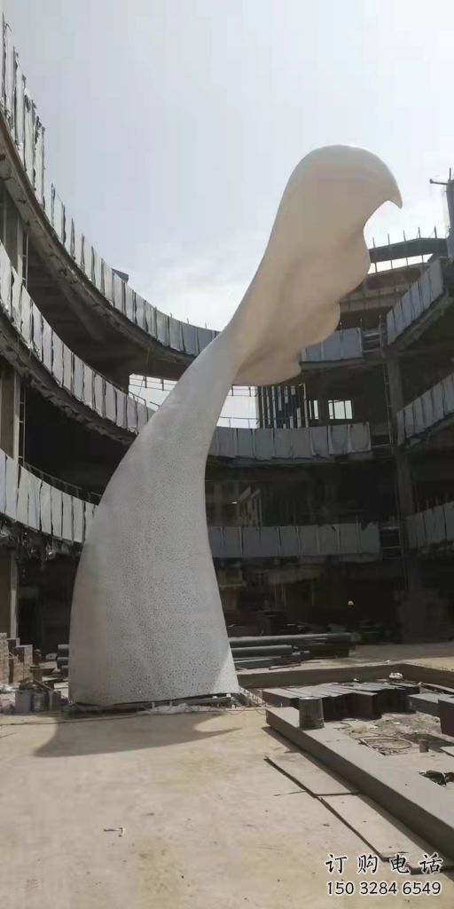 商業(yè)街魚(yú)尾雕塑廠家 大型廣場(chǎng)擺件 步行街異形魚(yú)尾雕塑