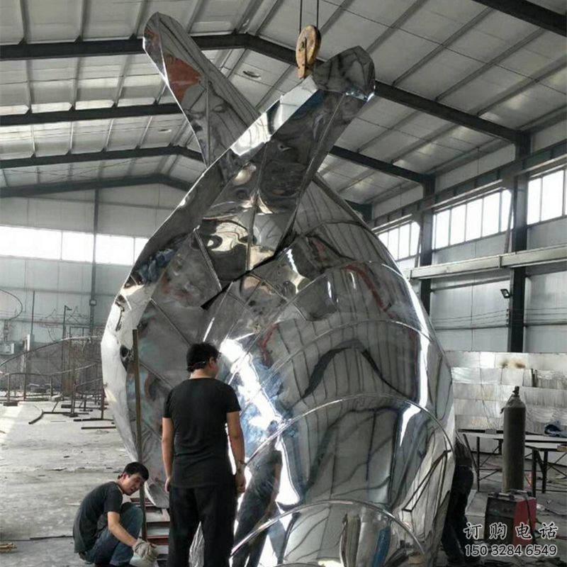 賓館魚(yú)尾雕塑廠(chǎng)家 歐式仿真小品 村口噴漆魚(yú)尾雕塑
