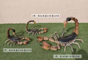 烤漆蝎子雕塑廠(chǎng)家 戶(hù)外抽象擺件 公園廣場(chǎng)蝎子雕塑