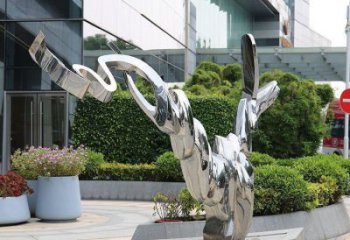公園貓雕塑廠家 中式啞光小品 風(fēng)景區(qū)幾何貓雕塑