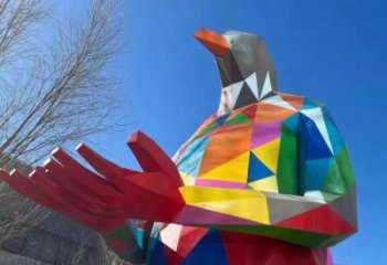 住宅小區(qū)飛鳥雕塑廠家 現(xiàn)代廣場小品 公園噴漆飛鳥雕塑