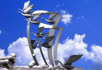 拉絲飛鴿雕塑廠家 大型剪影擺件 游樂(lè)場(chǎng)異形飛鴿雕塑