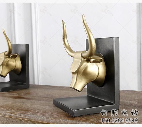 切面牛頭雕塑廠家 現(xiàn)代抽象擺件 商場(chǎng)幾何牛頭雕塑