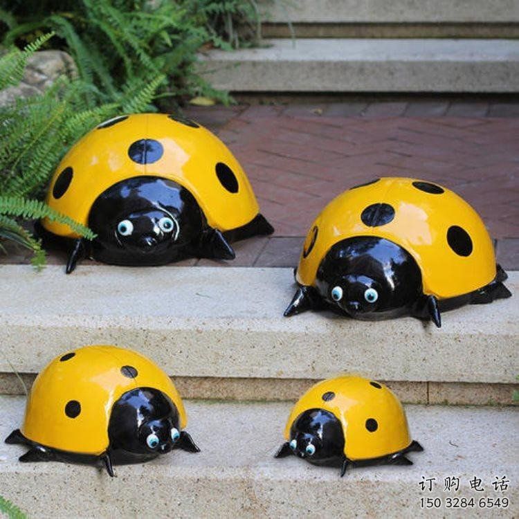公園瓢蟲雕塑廠家 中式烤漆小品 風(fēng)景區(qū)仿古瓢蟲雕塑