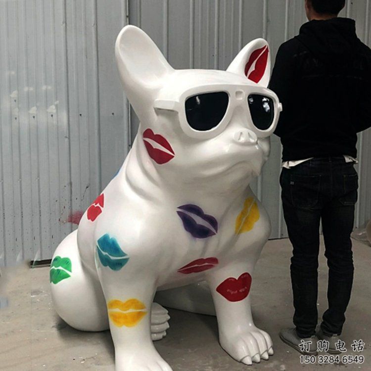 切面小狗雕塑廠家 現(xiàn)代抽象擺件 商場卡通小狗雕塑