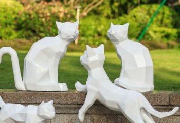 公園貓咪雕塑廠家 中式烤漆小品 風(fēng)景區(qū)抽象貓咪雕塑
