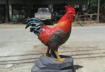 街道小雞雕塑廠家 創(chuàng)意村口小品 大型街頭小雞雕塑
