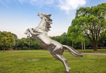 幼兒園奔馬雕塑廠(chǎng)家 現(xiàn)代創(chuàng)意小品 戶(hù)外仿真奔馬雕塑