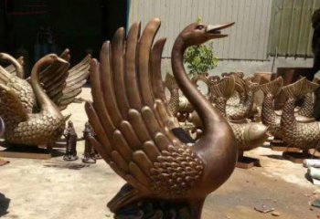 草地鴨子雕塑廠(chǎng)家 烤漆異形小品 戶(hù)外異形鴨子雕塑