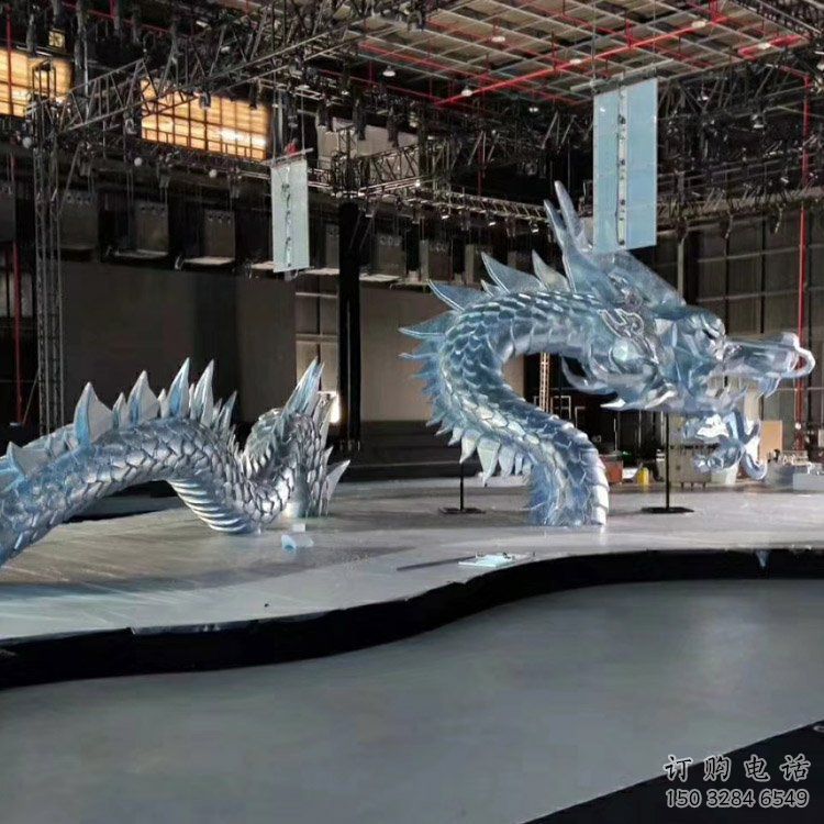 風(fēng)景區(qū)水龍雕塑廠家 中式戶外擺件 大型不銹鋼水龍雕塑