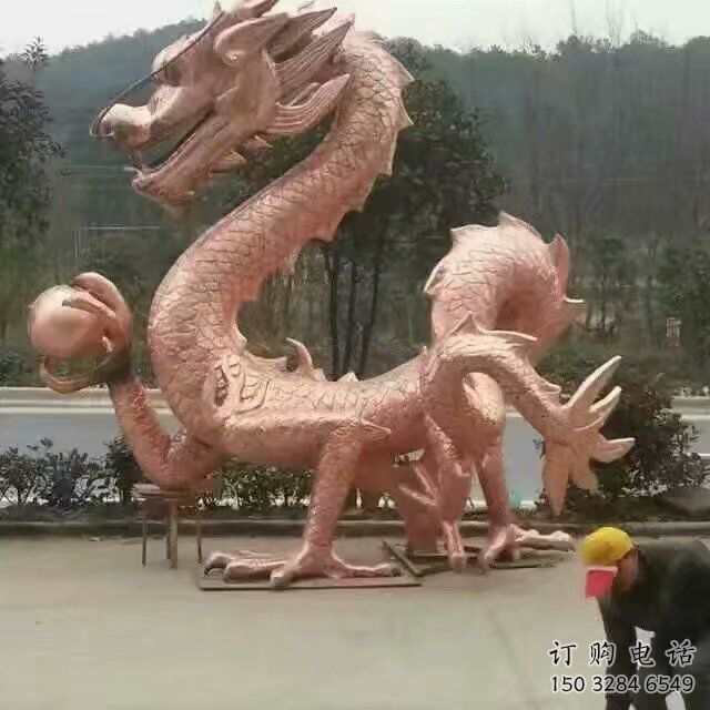 仿古水龍雕塑廠家 公園小品 現(xiàn)代鑄造水龍雕塑
