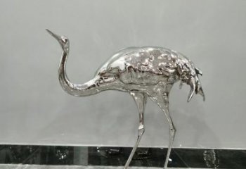 異形鴕鳥(niǎo)雕塑廠(chǎng)家 創(chuàng)意異形擺件 酒店拉絲鴕鳥(niǎo)雕塑