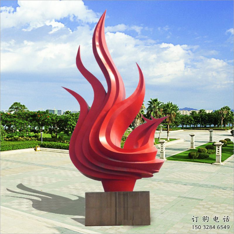 烤漆火鳳凰雕塑廠家 戶外現(xiàn)代擺件 廣場(chǎng)創(chuàng)意火鳳凰雕塑