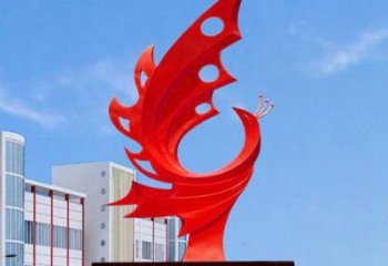 商業(yè)街火鳳凰雕塑廠(chǎng)家 大型創(chuàng)意擺件 步行街仿真火鳳凰雕塑