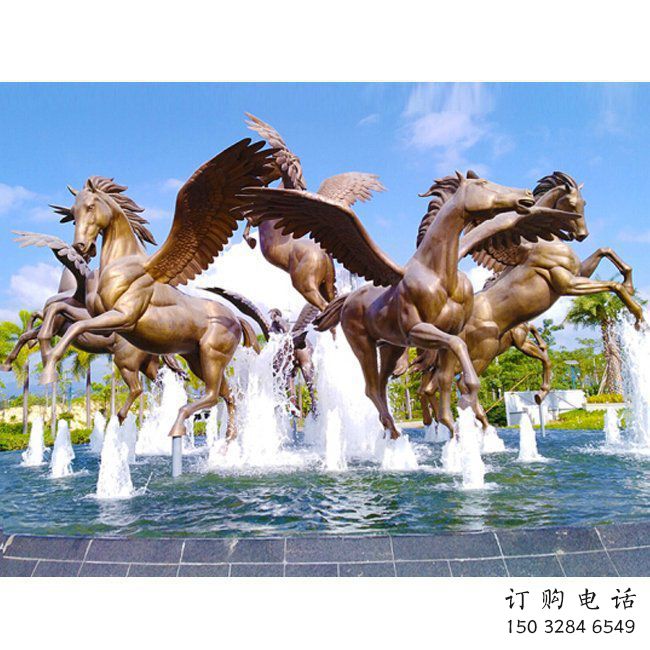 公園飛馬雕塑廠家 大型現(xiàn)代擺件 街道仿古飛馬雕塑