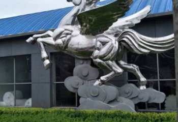 風(fēng)景區(qū)飛馬雕塑廠家 中式室內(nèi)擺件 歐式鏡面飛馬雕塑