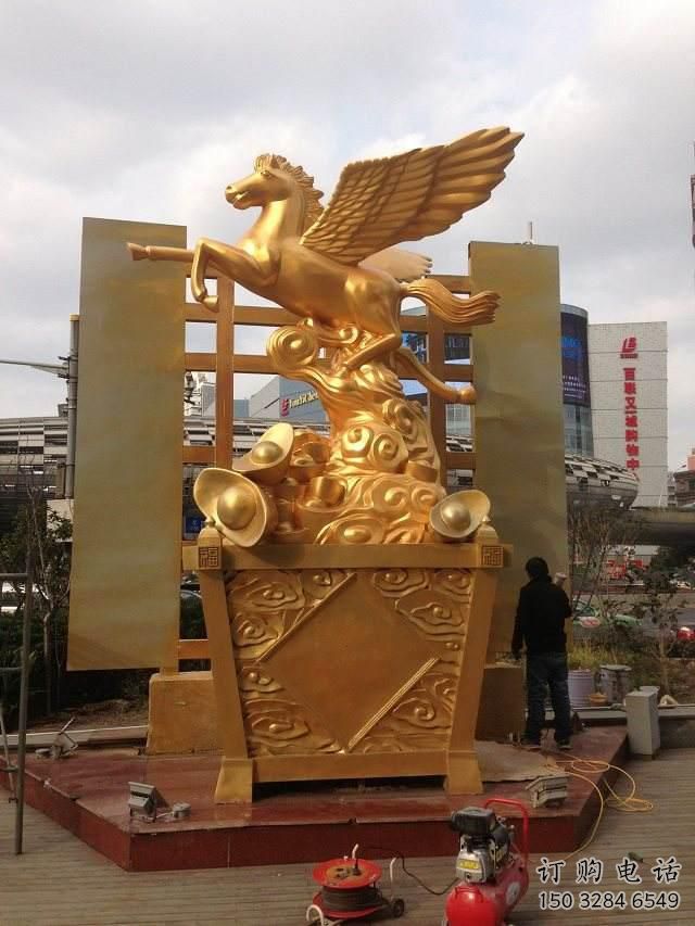 步行街金馬雕塑廠家 創(chuàng)意擺件 大型廣場(chǎng)金馬雕塑