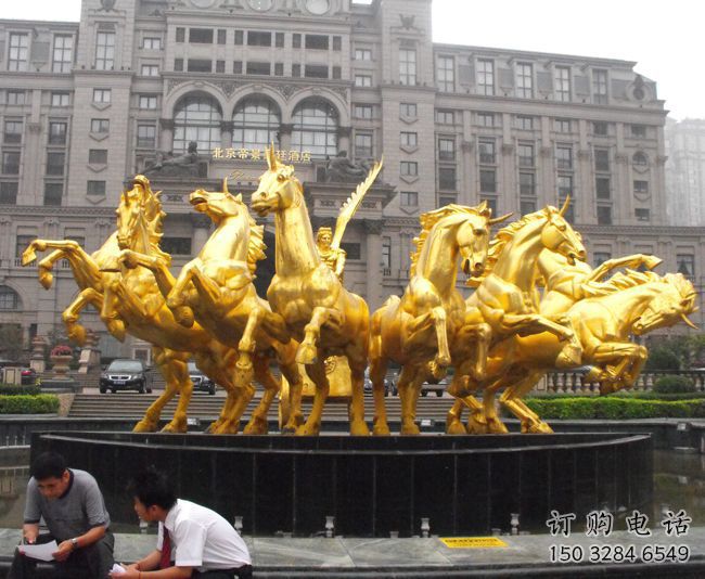 大門口金馬雕塑廠家 歐式賓館擺件 風(fēng)景區(qū)仿古金馬雕塑