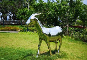 鏡面小羊雕塑廠家 現(xiàn)代公園擺件 游樂(lè)場(chǎng)異形小羊雕塑