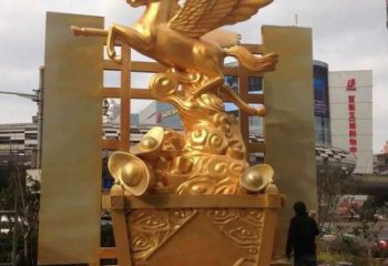 步行街金馬雕塑廠家 創(chuàng)意擺件 大型廣場金馬雕塑