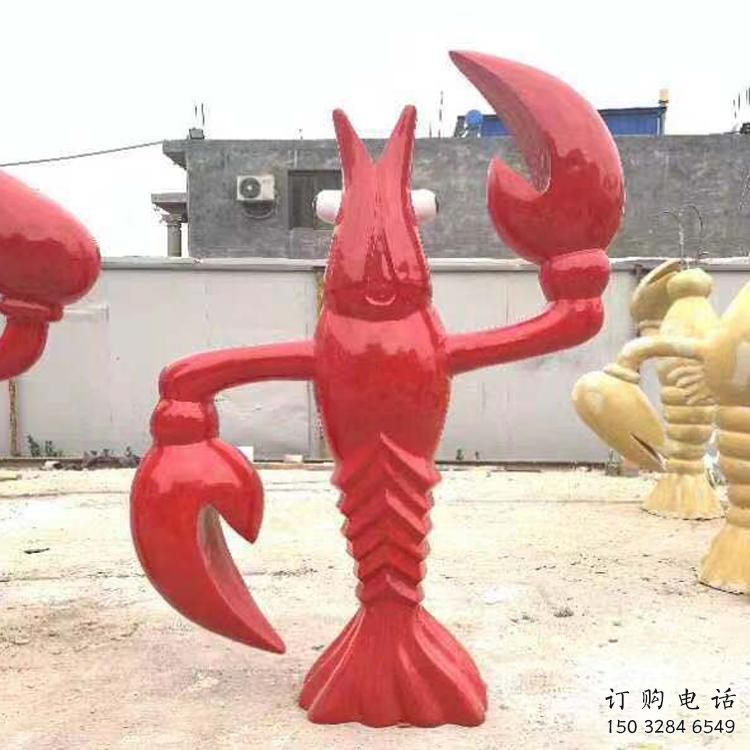 公園大蝦雕塑廠家 中式烤漆小品 風景區(qū)仿古大蝦雕塑