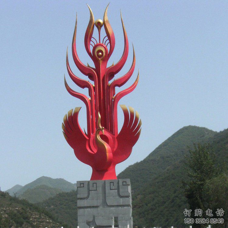 風(fēng)景區(qū)龍鳳呈祥雕塑廠家 中式烤漆擺小品