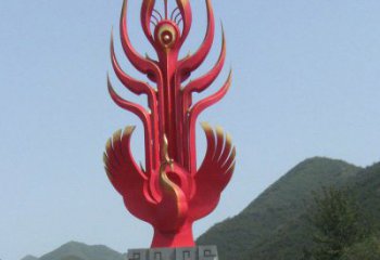 風(fēng)景區(qū)龍鳳呈祥雕塑廠家 中式烤漆擺小品