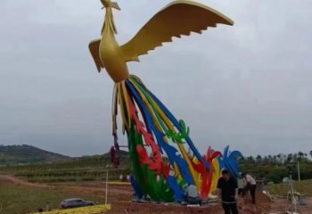 噴漆龍鳳呈祥雕塑廠家 卡通廣場(chǎng)小品 