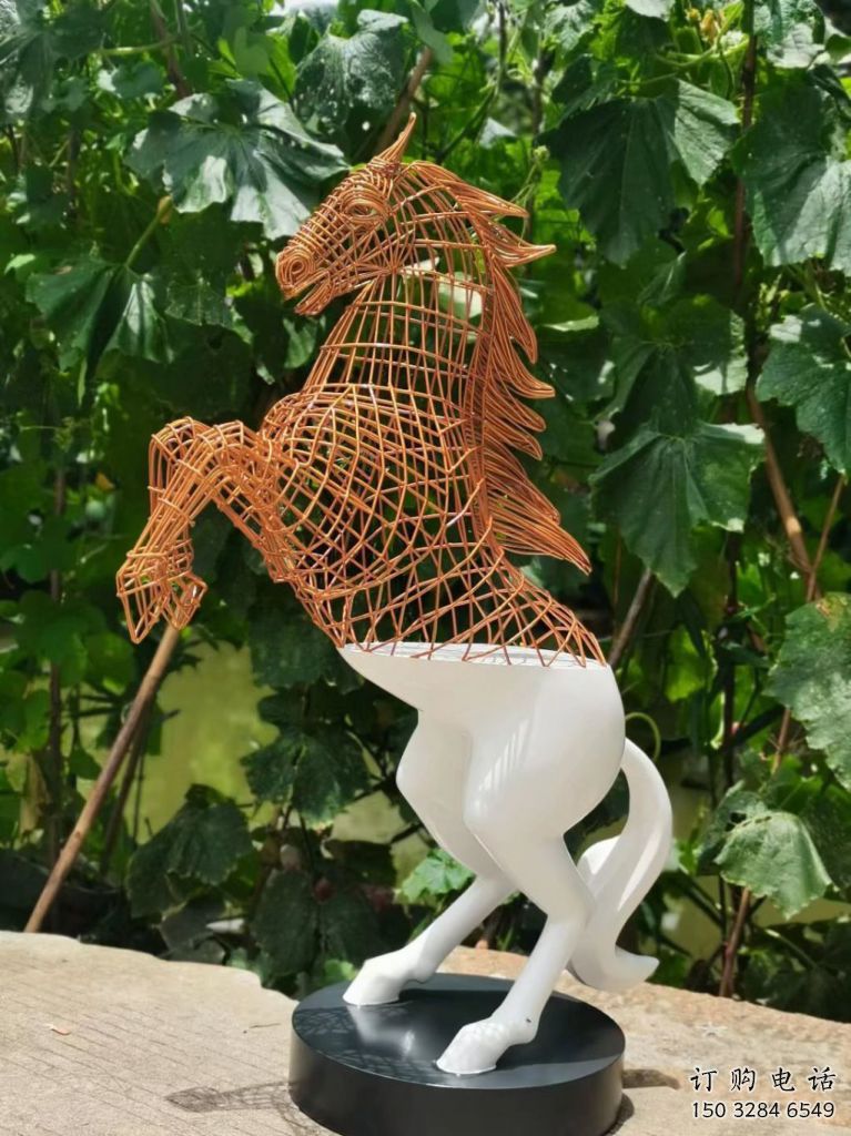 風(fēng)景區(qū)花片馬雕塑廠家 中式創(chuàng)意擺件 現(xiàn)代仿古花片馬雕塑