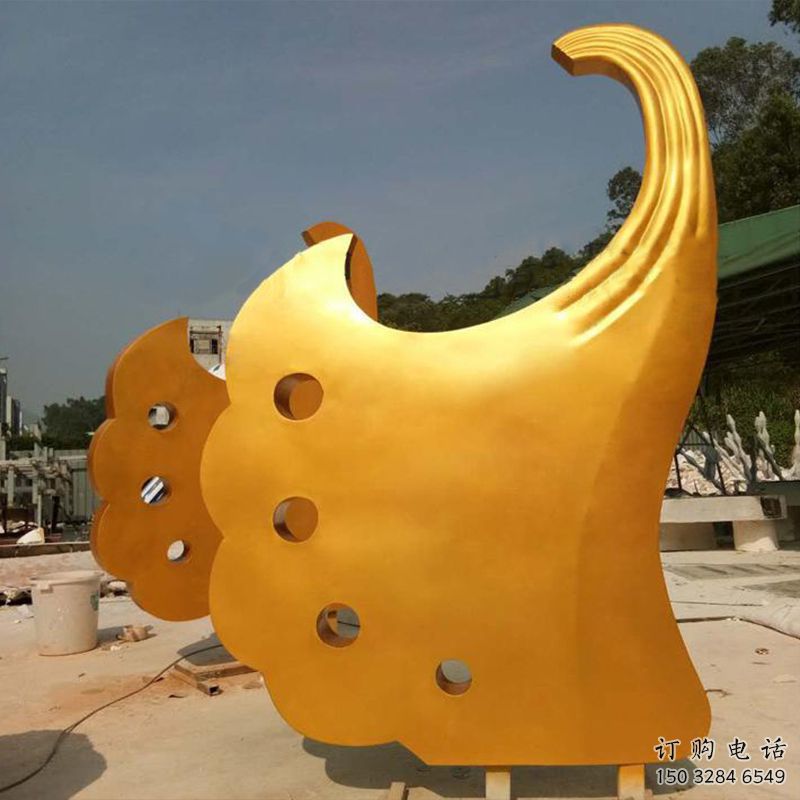 異形鳳鳥雕塑廠家 現(xiàn)代異形擺件 酒店拉絲鳳鳥雕塑