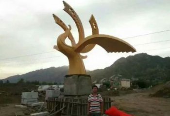 公園鳳凰雕塑廠家 中式噴漆小品 風(fēng)景區(qū)仿古鳳凰雕塑