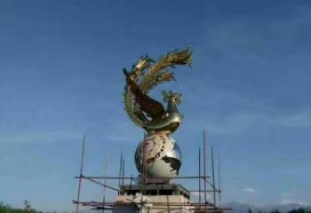 步行街鳳鳥(niǎo)雕塑廠家 創(chuàng)意現(xiàn)代擺件 戶外鏡面鳳鳥(niǎo)雕塑