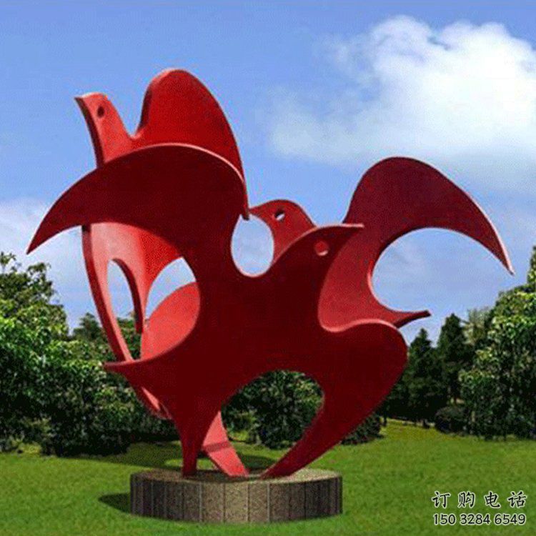 街道鴿子雕塑廠家 創(chuàng)意村口小品 大型鴿子雕塑