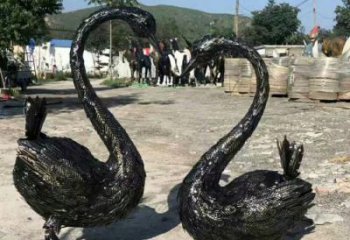 風(fēng)景區(qū)天鵝雕塑廠(chǎng)家 中式戶(hù)外擺件 大型仿古天鵝雕塑